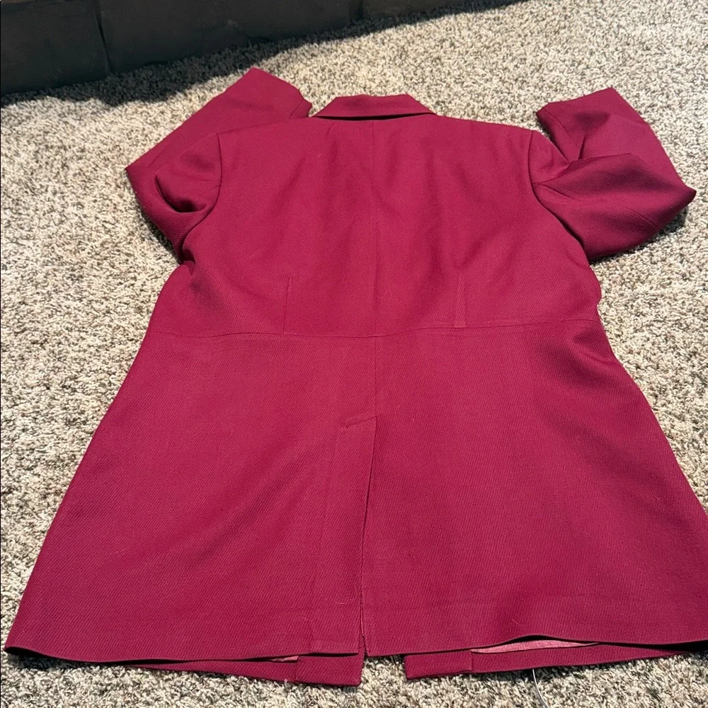 Pendleton Women's Vintage Red 3-Button Long Blazer Jacket 100% Wool size 18W - Picture 7 of 7